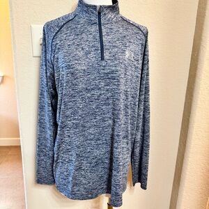 Under Armor HeatGear - Blue Patterned Quarter-Zip Pullover, Sz M, Long Sleeve